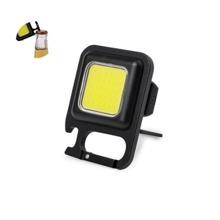 Lampe Ouvre Bouteille Personnalisée Économique - Shaula Couleurs : noir personnalisable avec votre logo