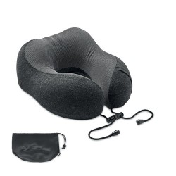 Oreiller de voyage  en RPET personnalisé - BANTAL Matières : PU Couleurs : pierre