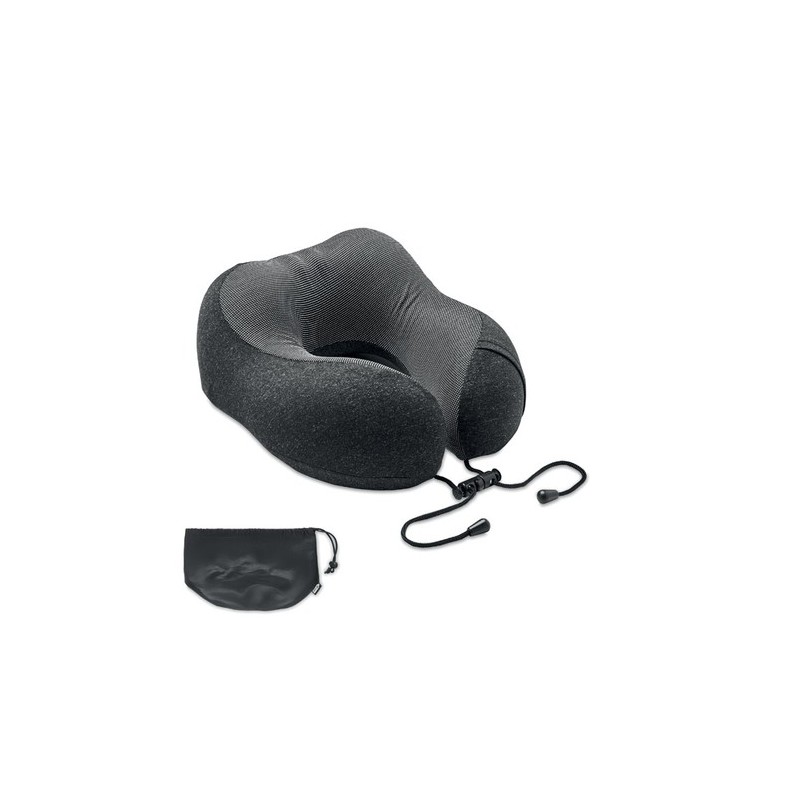 Oreiller de voyage  en RPET personnalisé - BANTAL Matières : PU Couleurs : pierre