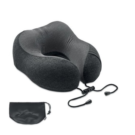 Oreiller de voyage  en RPET personnalisé - BANTAL Matières : PU Couleurs : pierre