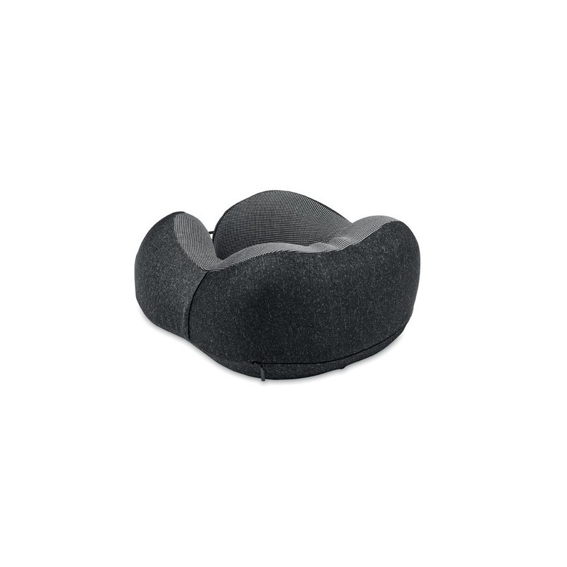 Oreiller de voyage  en RPET personnalisé - BANTAL Matières : PU Couleurs : pierre personnalisable avec votre logo