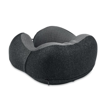 Oreiller de voyage  en RPET personnalisé - BANTAL Matières : PU Couleurs : pierre personnalisable avec votre logo