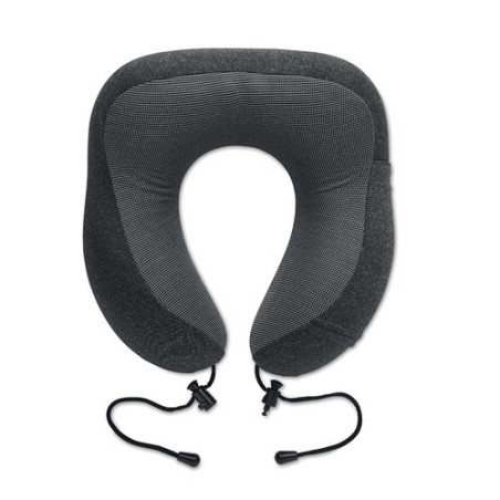 Oreiller de voyage  en RPET personnalisé - BANTAL Matières : PU Couleurs : pierre cadeau entreprise pas cher