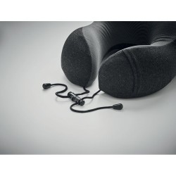 Oreiller de voyage  en RPET personnalisé - BANTAL Matières : PU Couleurs : pierre marquage laser ultra précis