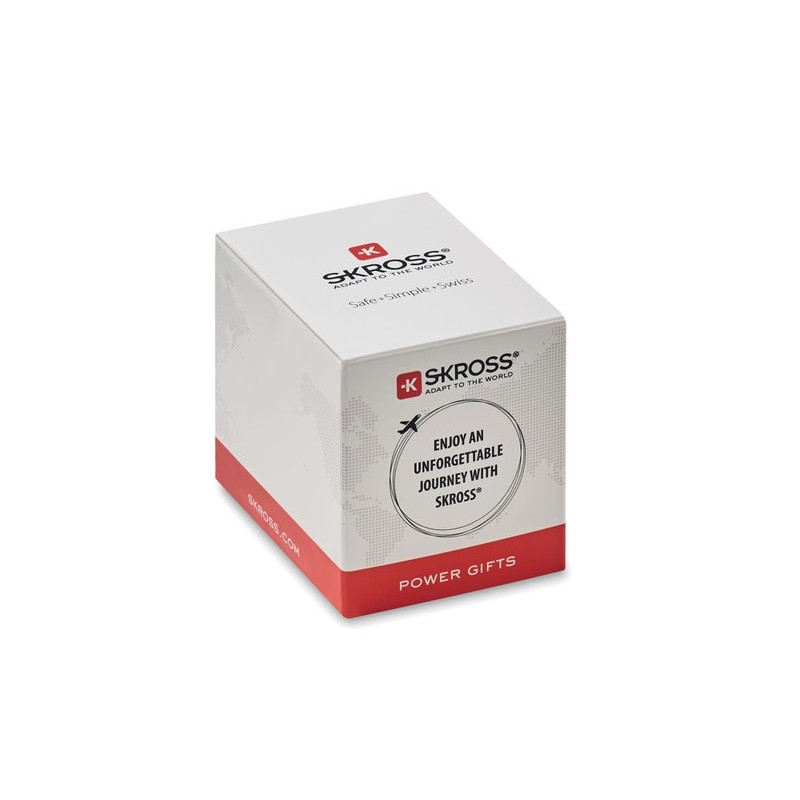 Chargeur USB Éco-responsable Universel 27W - Skross Euro Matières : ABS Couleurs : blanc cadeau entreprise pas cher