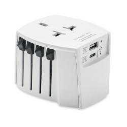 Adaptateur Universel Pratique A/C USB Personnalisé Skross MUV Matières : ABS Couleurs : blanc