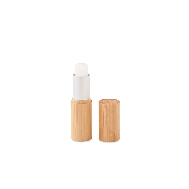 Baume à Lèvres Éco-responsable en Tube Bambou Personnalisé - GLOSS LUX Matières : cire Couleurs : bois