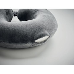 Oreiller de voyage  personnalisé en RPET 210D Matières : PU Couleurs : gris goodies publicitaire événementiel