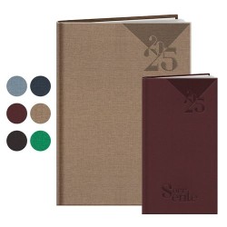 Agenda Éco-responsable Personnalisé 2025 SORRENTE Couleurs : bleu marine Matières : papier (FSC)