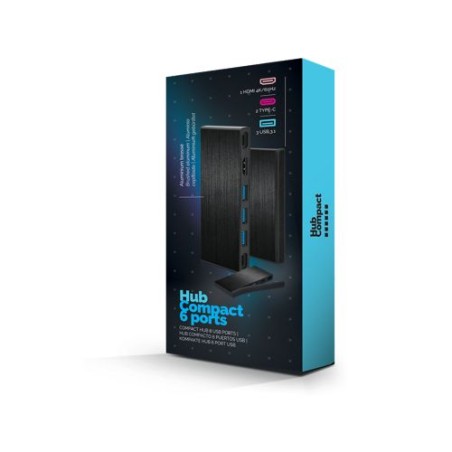 HUB Éco-responsable Multiport HDMI, USB-C & USB-A - Accessoire High-Tech Pratique marquage laser ultra précis