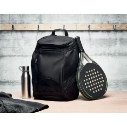 Sac à dos de sport  et personnalisable en RPET 600D - OLYMPIC Matières : PET Couleurs : noir livraison express 24h 48h