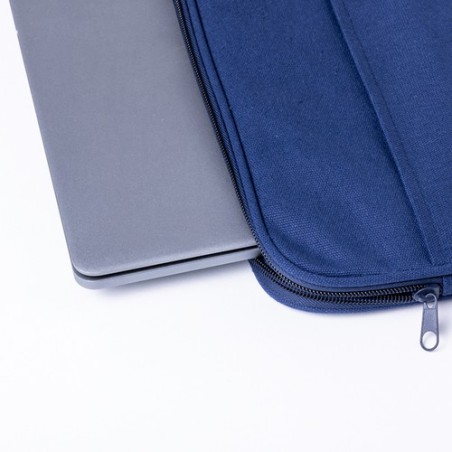 Housse Éco-responsable d'Ordinateur Portable - Albarn Matières : coton recyclé Couleurs : bleu marine personnalisation rapide en