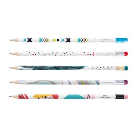 Crayon Bi-Couleurs Éco-responsable 17,6 Pantone T - Personnalisable ECO ROND impression haute définition