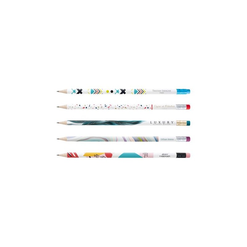 Crayon Bi-Couleurs Éco-responsable 17,6 Pantone T - Personnalisable ECO ROND impression haute définition