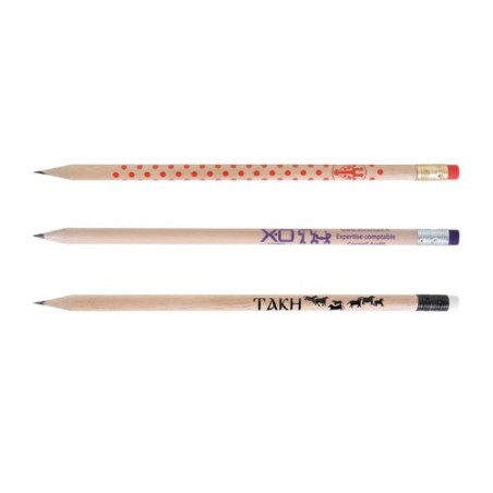 Crayon Écolo ROND 17,6 cm Incolore - T Gomme goodies publicitaire événementiel