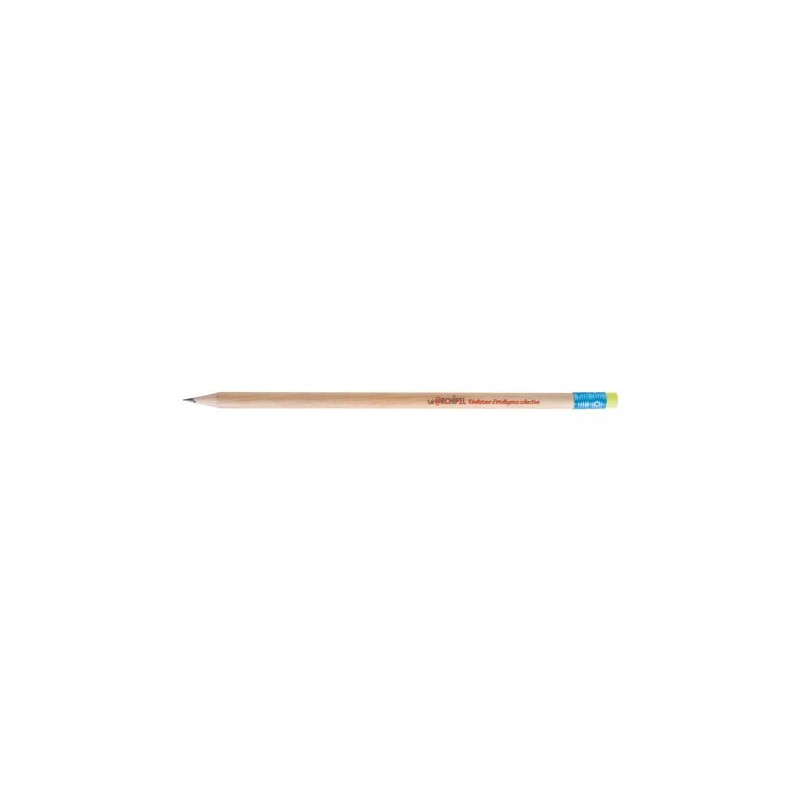 Crayon Écolo ROND 17,6 cm Incolore - T Gomme goodies entreprise design
