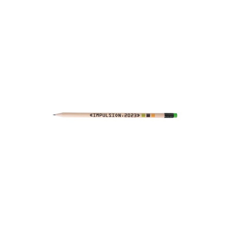 Crayon Écolo ROND 17,6 cm Incolore - T Gomme objet publicitaire robuste
