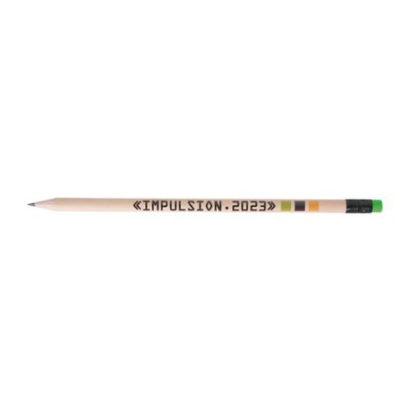 Crayon Écolo ROND 17,6 cm Incolore - T Gomme objet publicitaire robuste