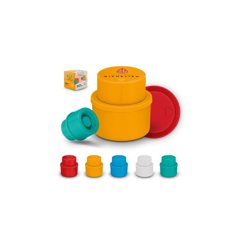 Bouchon injecteur d'air  pour boissons gazeuses - Personnalisé personnalisable avec votre logo