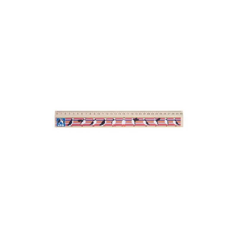 Règle Publicitaire en Bois de Hêtre 30 cm - Charme cadeau entreprise pas cher