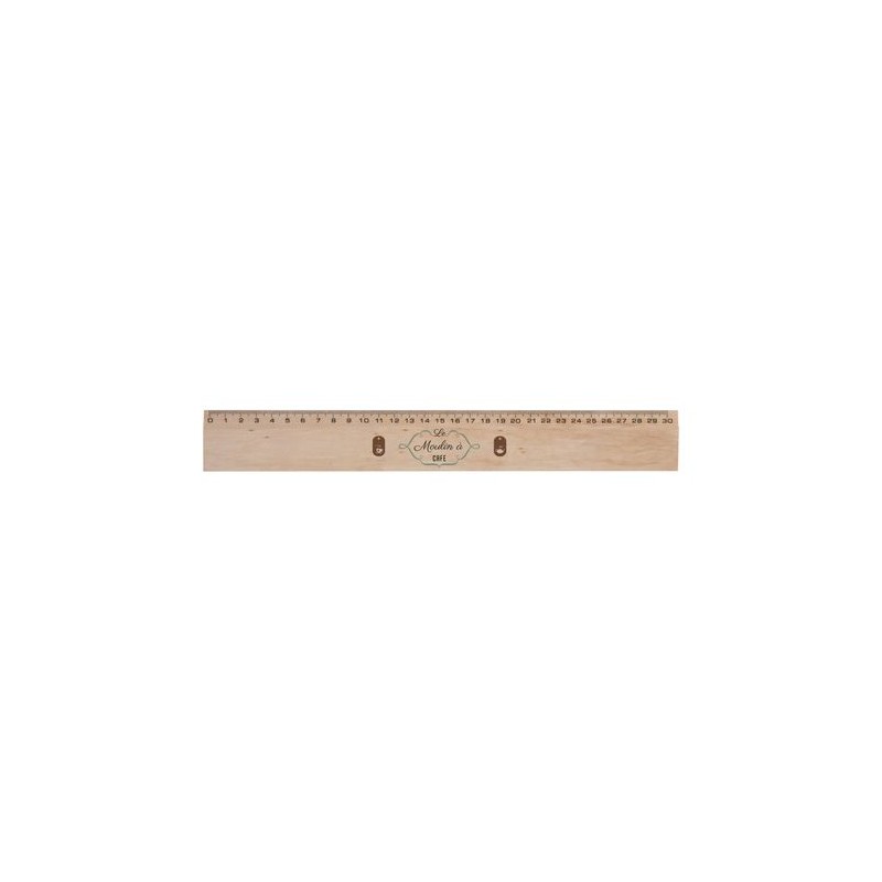 Règle Publicitaire en Bois de Hêtre 30 cm - Charme impression haute définition