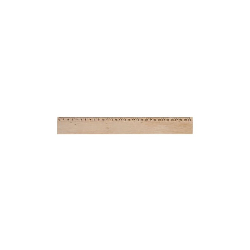 Règle Publicitaire en Bois de Hêtre 30 cm - Charme marquage laser ultra précis