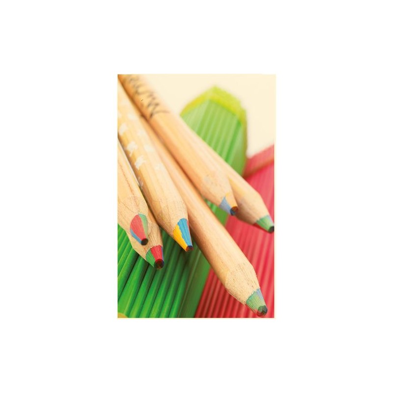 Crayon Éco-responsable Prestige 4 Couleurs Naturel - Personnalisé pas cher cadeau entreprise pas cher