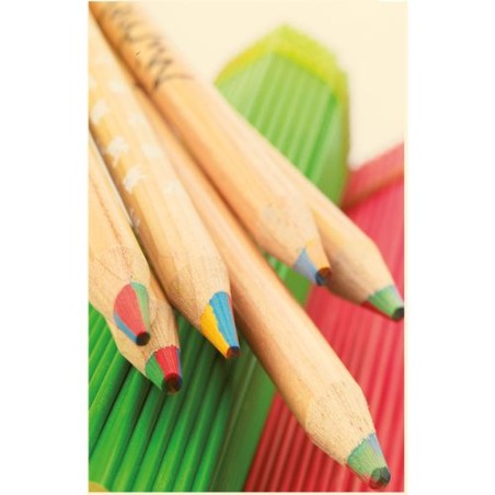 Crayon Éco-responsable Prestige 4 Couleurs Naturel - Personnalisé pas cher marquage couleur éclatante