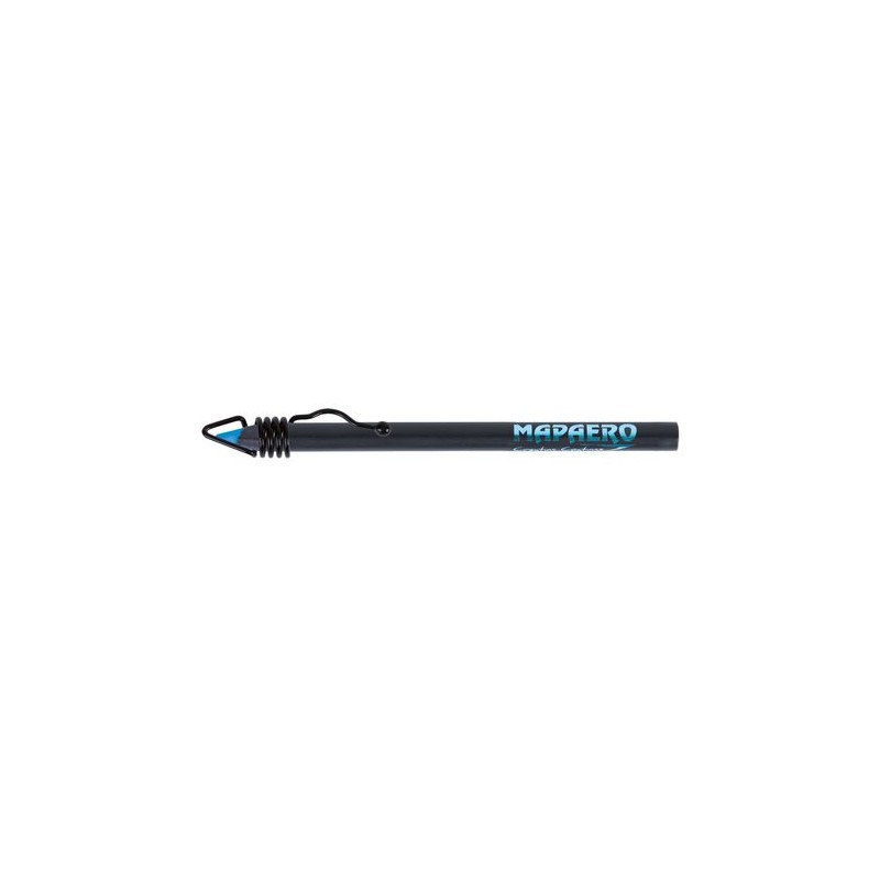 Surligneur personnalisé prestige noir fluo - Clip One Matières : bois Couleurs : bleu fluo