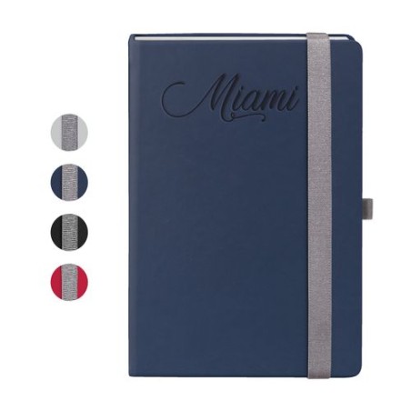 Carnet Éco-responsable Personnalisable Cahier MIAMI Couleurs : noir Matières : papier (FSC) cadeau entreprise pas cher