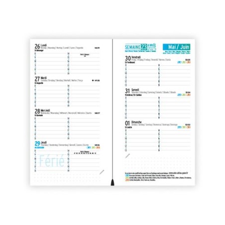 Agenda Éco-responsable 2025 - Cadeau d'Entreprise Londres Couleurs : gris foncé Matières : papier (FSC) cadeau entreprise pas ch