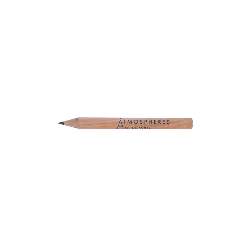 Surligneur Éco-responsable Personnalisé en Bois de Cèdre - 8,7 cm PRESTIGE NAT ROND Incolore objet promotionnel éco-responsable