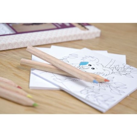 Kit Éco-responsable de Coloriage avec 12 Crayons - Objets Publicitaires 8,7 impression logo haute qualité