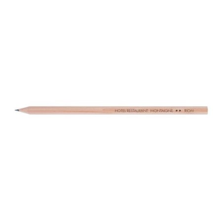 Crayon  hexagonal 17,6 cm personnalisé Prestige Naturel cadeau entreprise pas cher