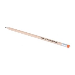 Crayon Éco-responsable Personnalisable 17,6 cm - Éco ROND San Vern T Gomme 2