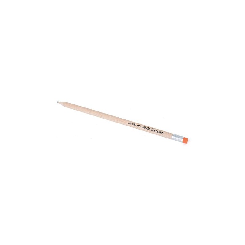 Crayon Éco-responsable Personnalisable 17,6 cm - Éco ROND San Vern T Gomme personnalisable avec votre logo