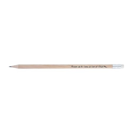 Crayon Éco-responsable Personnalisable 17,6 cm - Éco ROND San Vern T Gomme goodies publicitaire événementiel
