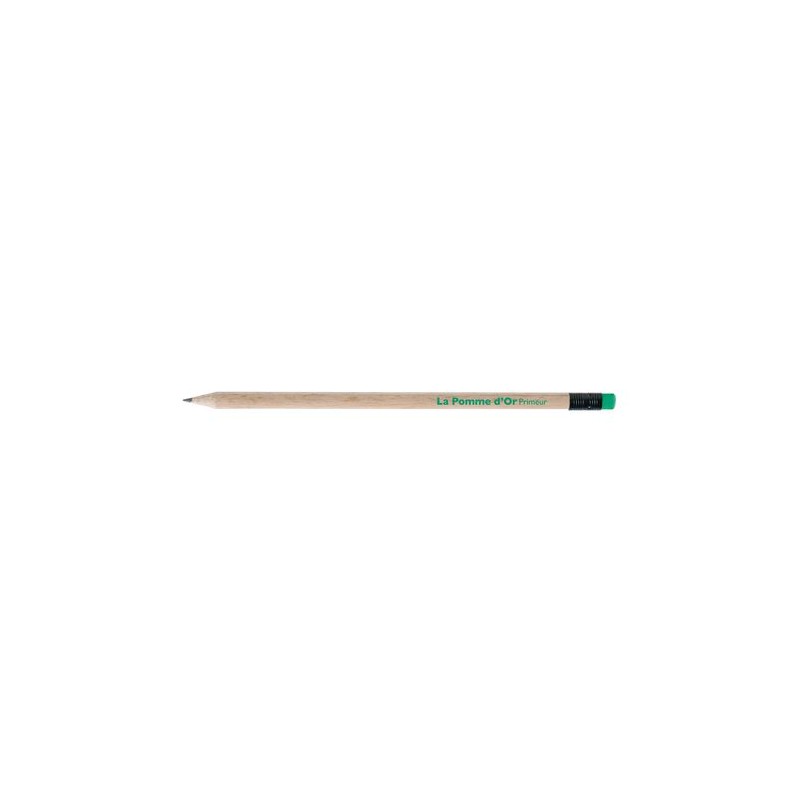 Crayon Éco-responsable Personnalisable 17,6 cm - Éco ROND San Vern T Gomme objet promotionnel éco-responsable