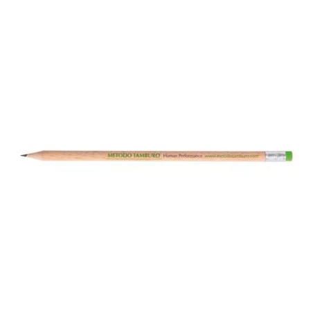 Crayon Éco-responsable Personnalisable 17,6 cm - Éco ROND San Vern T Gomme marquage couleur éclatante