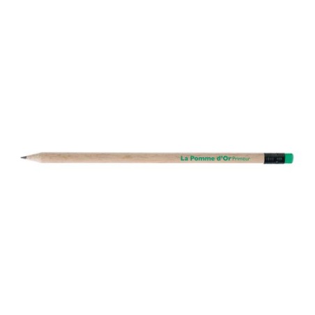Crayon Éco-responsable Personnalisable 17,6 cm - Éco ROND San Vern T Gomme goodies personnalisé en stock