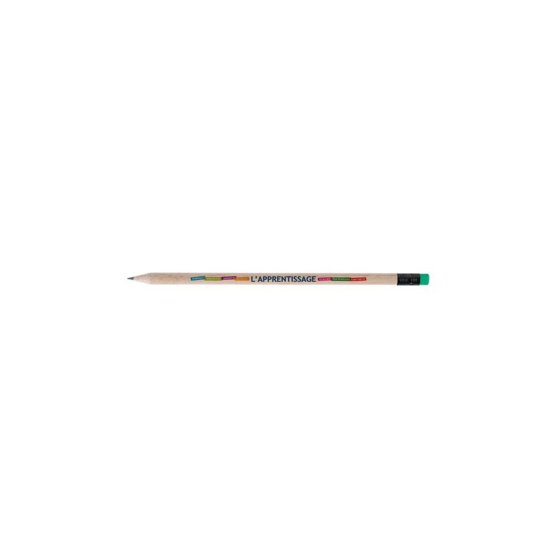 Crayon Éco-responsable Personnalisable 17,6 cm - Éco ROND San Vern T Gomme cadeau affaires élégant