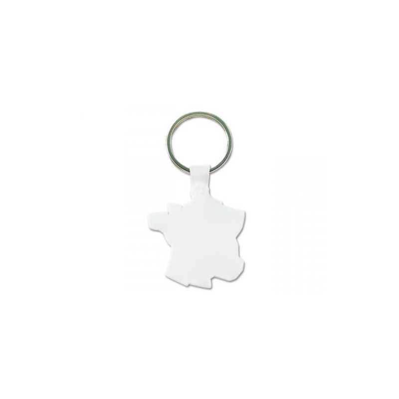 Porte-Clés Éco-responsable Personnalisé Forme France (anneau 25 mm) pas cher impression haute définition