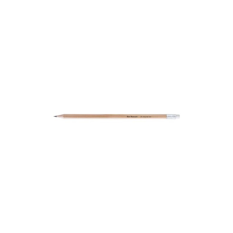 Crayon Éco-responsable Personnalisé Hexagonal Prestige Naturel 17,6 cm objet promotionnel éco-responsable