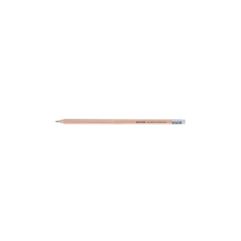 Crayon Éco-responsable Personnalisé Hexagonal Prestige Naturel 17,6 cm personnalisation rapide en France