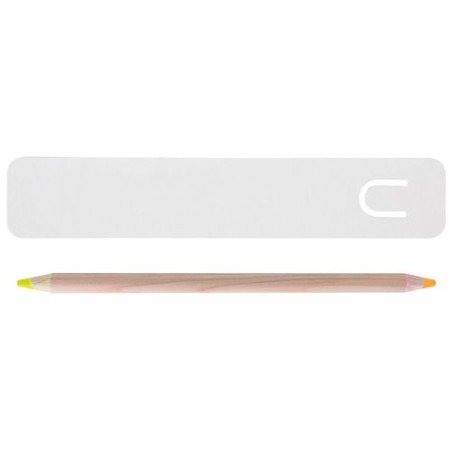 Kit Bureau Personnalisé Bi-Couleur Fluo avec Règle et Crayon - P NAT cadeau collaborateur premium