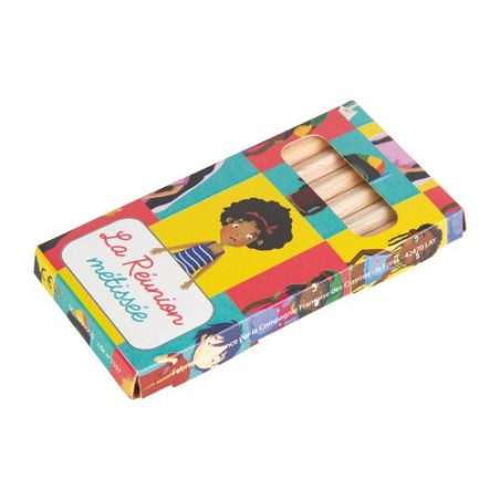 Étui Éco-responsable Personnalisable pour 6 Crayons Aquarellables 8,7 - Crayons COUL cadeau client original