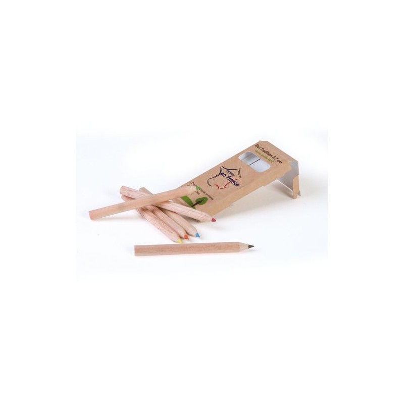 Étui Éco-responsable Personnalisable pour 6 Crayons Aquarellables 8,7 - Crayons COUL personnalisation sur mesure