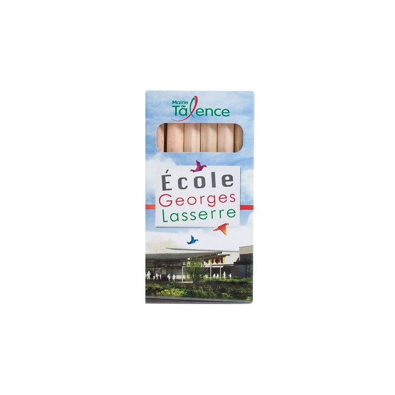 Étui Éco-responsable Personnalisable pour 6 Crayons Aquarellables 8,7 - Crayons COUL impression logo haute qualité