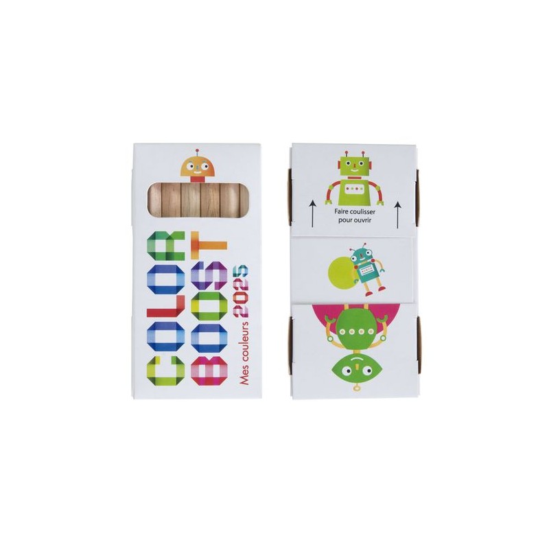 Étui Éco-responsable Personnalisable pour 6 Crayons Aquarellables 8,7 - Crayons COUL cadeau client original