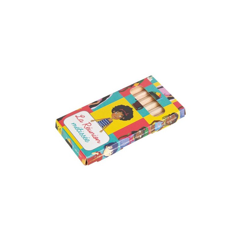 Étui Éco-responsable Personnalisable pour 6 Crayons Aquarellables 8,7 - Crayons COUL personnalisable avec votre logo